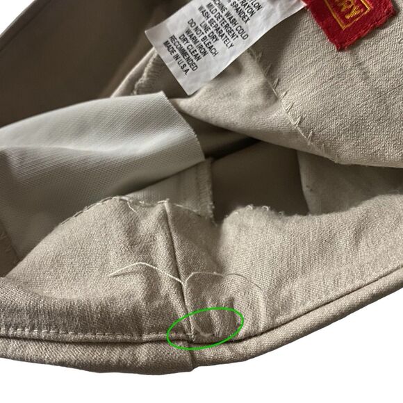 Krazy Larry Pants Womens 6 Beige Pull On Career Office Straight Leg USA Casual - Picture 6 of 7